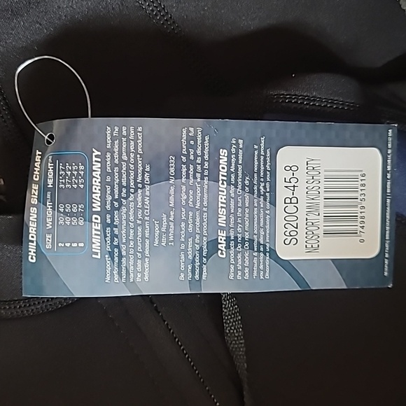 NeoSport 2mm Back Zip Shorty Wetsuit - Kids' size 8 - Picture 3 of 4